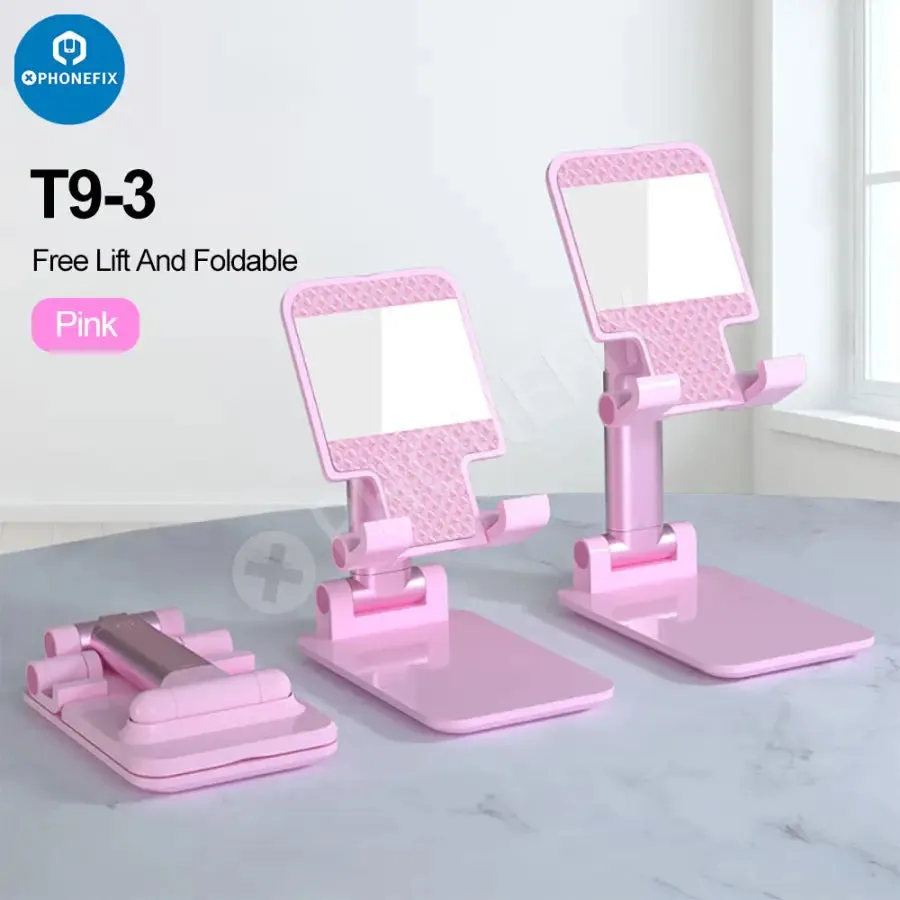Foldable Tablet Phone Holder Stand Aluminum Alloy Desktop Bracket