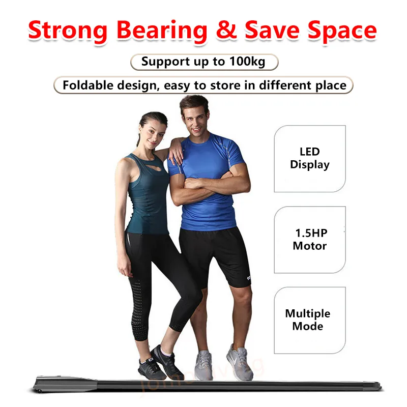 Foldable Treadmill Mini Running Walking Pad Home Gym Fitness Machine