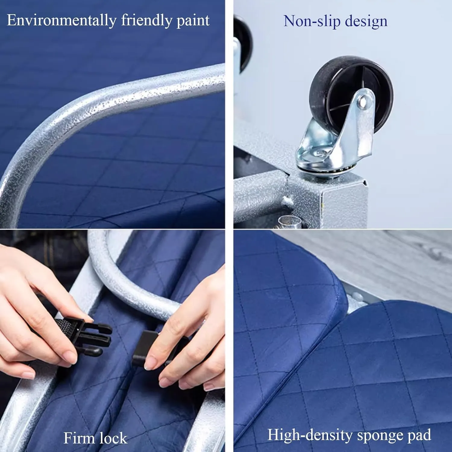 Folding Camping Cot Bed for Adults Easy to Carry, Portable Folding Bed with Mattress for Adults Removable and Washable, Adjustable Outdoor Cot Bed for Traveling(Blue,110cm)