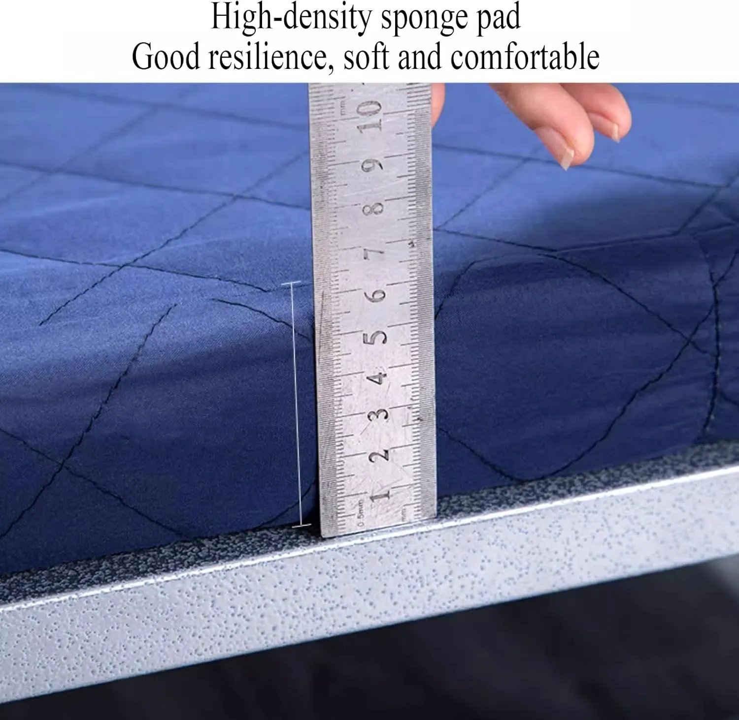 Folding Camping Cot Bed for Adults Easy to Carry, Portable Folding Bed with Mattress for Adults Removable and Washable, Adjustable Outdoor Cot Bed for Traveling(Blue,110cm)