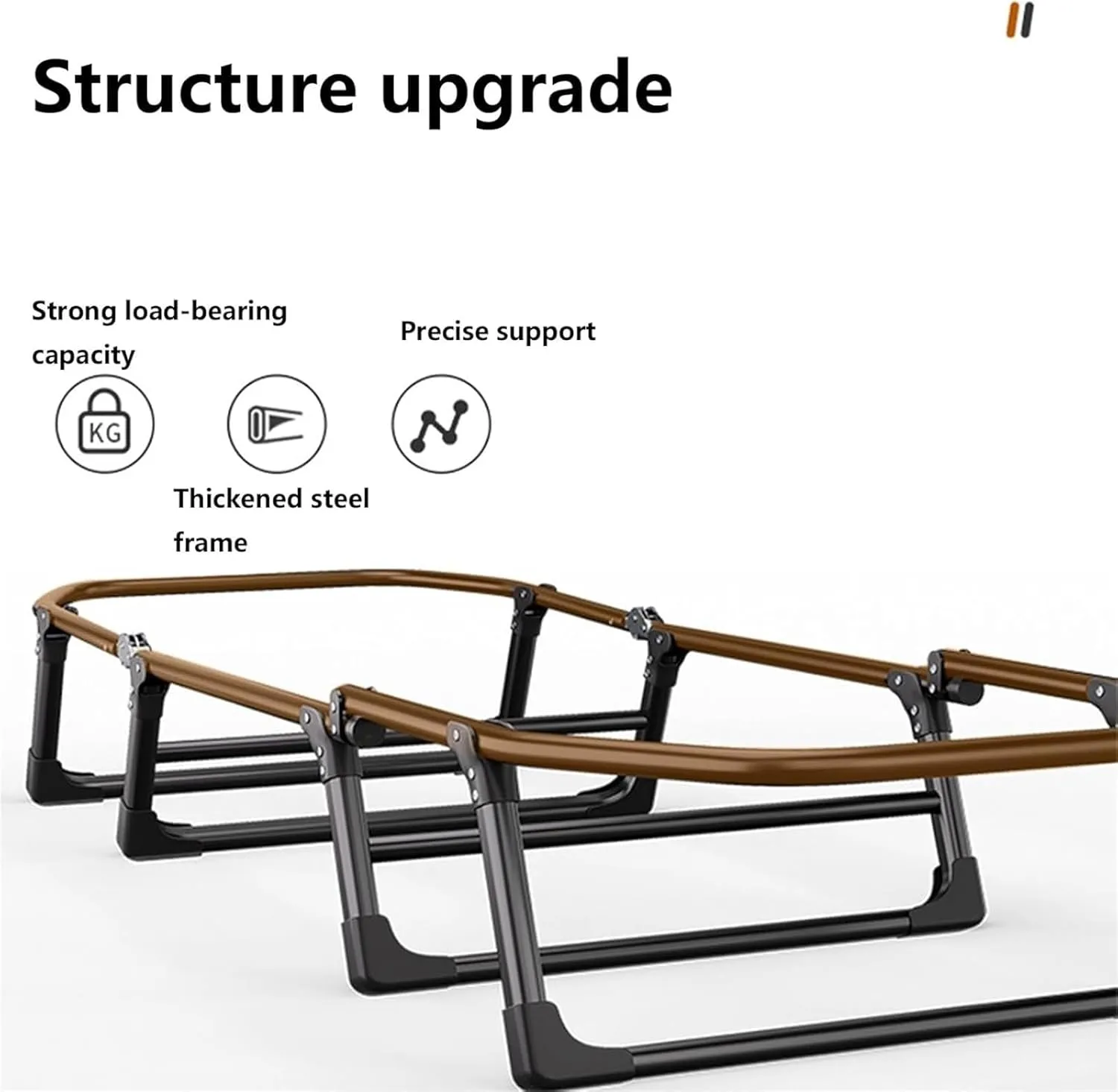 Folding Camping Cot,Camping Cot for Adults, 6-Position Adjustable Lounge Foldable Bed for Home Office Nap Beach Pool Patio Travel Steady Frame(170 * 55 * 25cm)