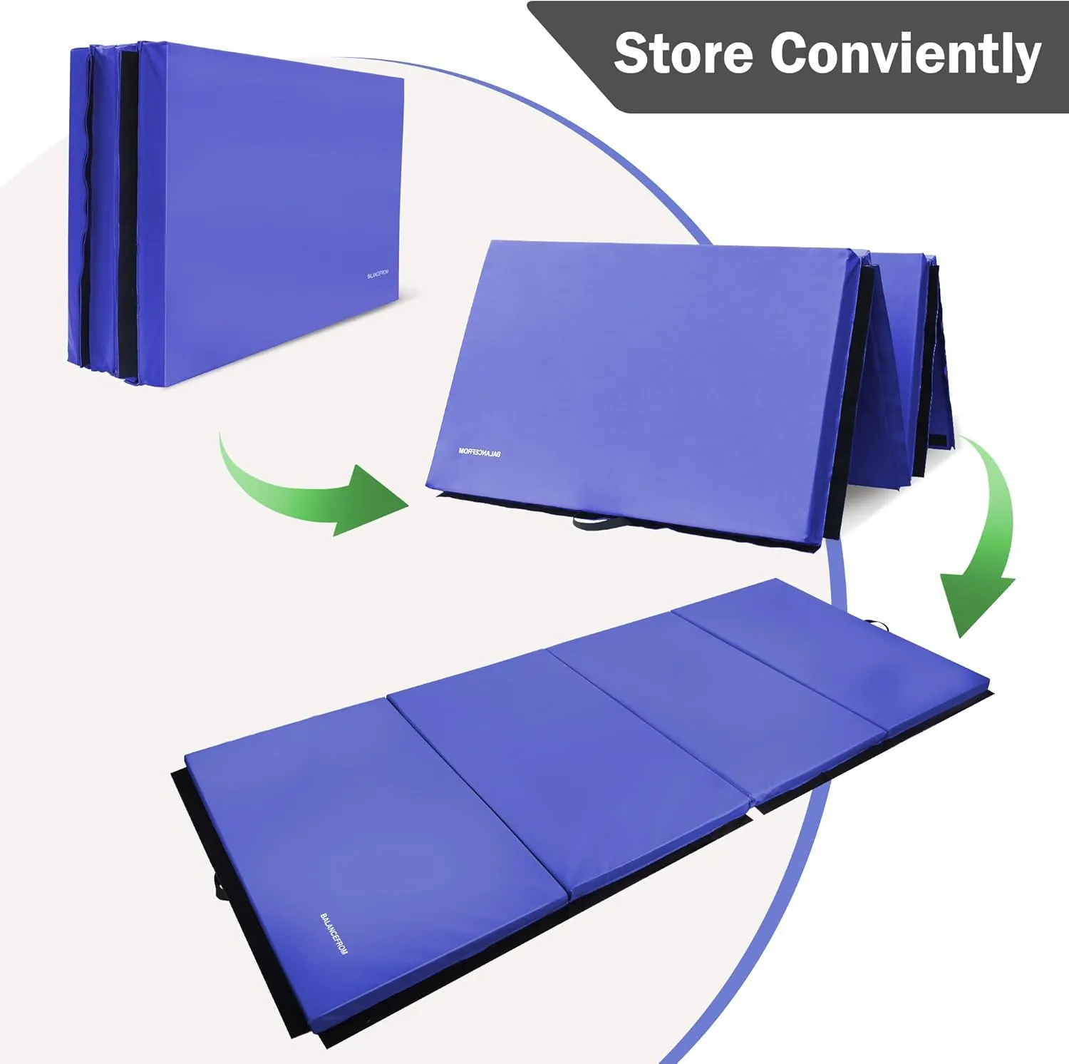 Folding Exercise Aerobics Mat Extra Thick High Density Anti Tear Gymnastics Gym Folding Exercise Aerobics Mats
