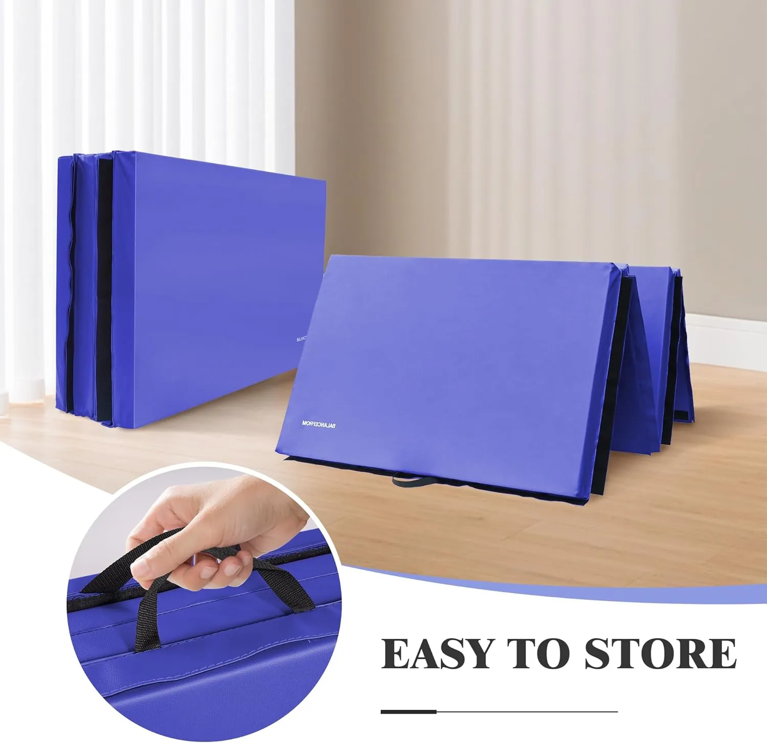 Folding Exercise Aerobics Mat Extra Thick High Density Anti Tear Gymnastics Gym Folding Exercise Aerobics Mats