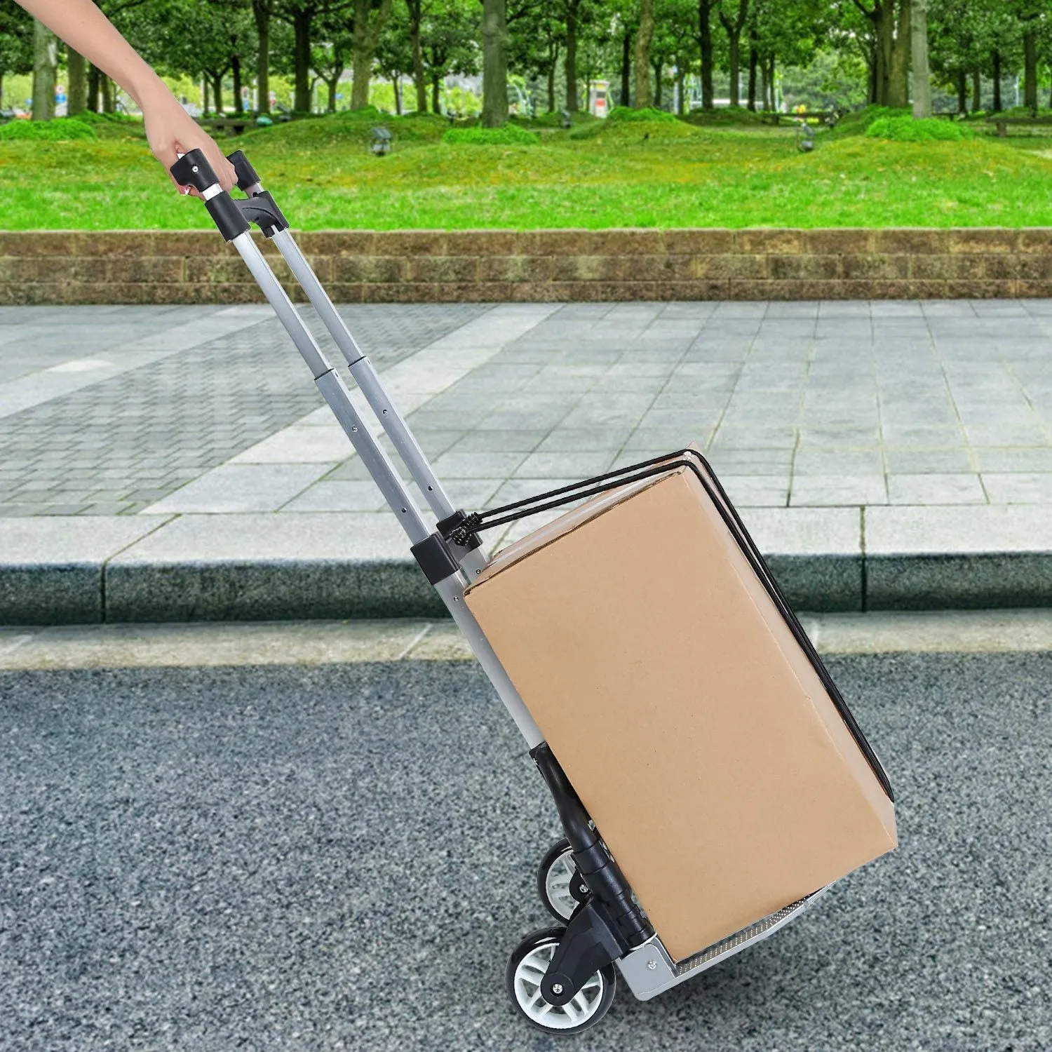 Folding Luggage Cart With Elastic Rope