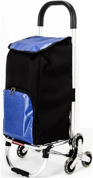 Folding Shopping Cart, Trolley Bag Foldable Silent 6 Casters Waterproof Detachable Bag for Supermarket Travel Picnic Shopping Cart Heavy Duty Grocery Utility Carts(B)