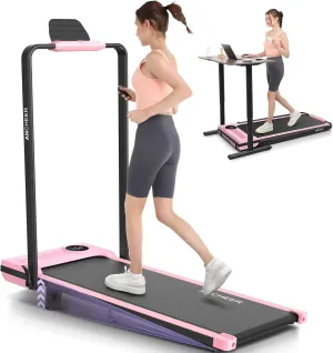 Folding Treadmill with Incline,4 in 1 Foldable Walking Pad with Handle Bar,Under Desk Treadmill for Home Office,Walking Pad 300LBS Weight Capacity/Dual Control/LED Display