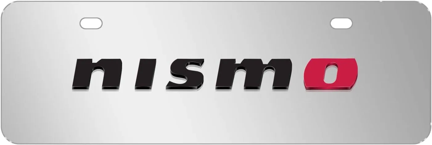 for Nissan NISMO 3D European Look Half-Size Chrome Stainless Steel License Plate
