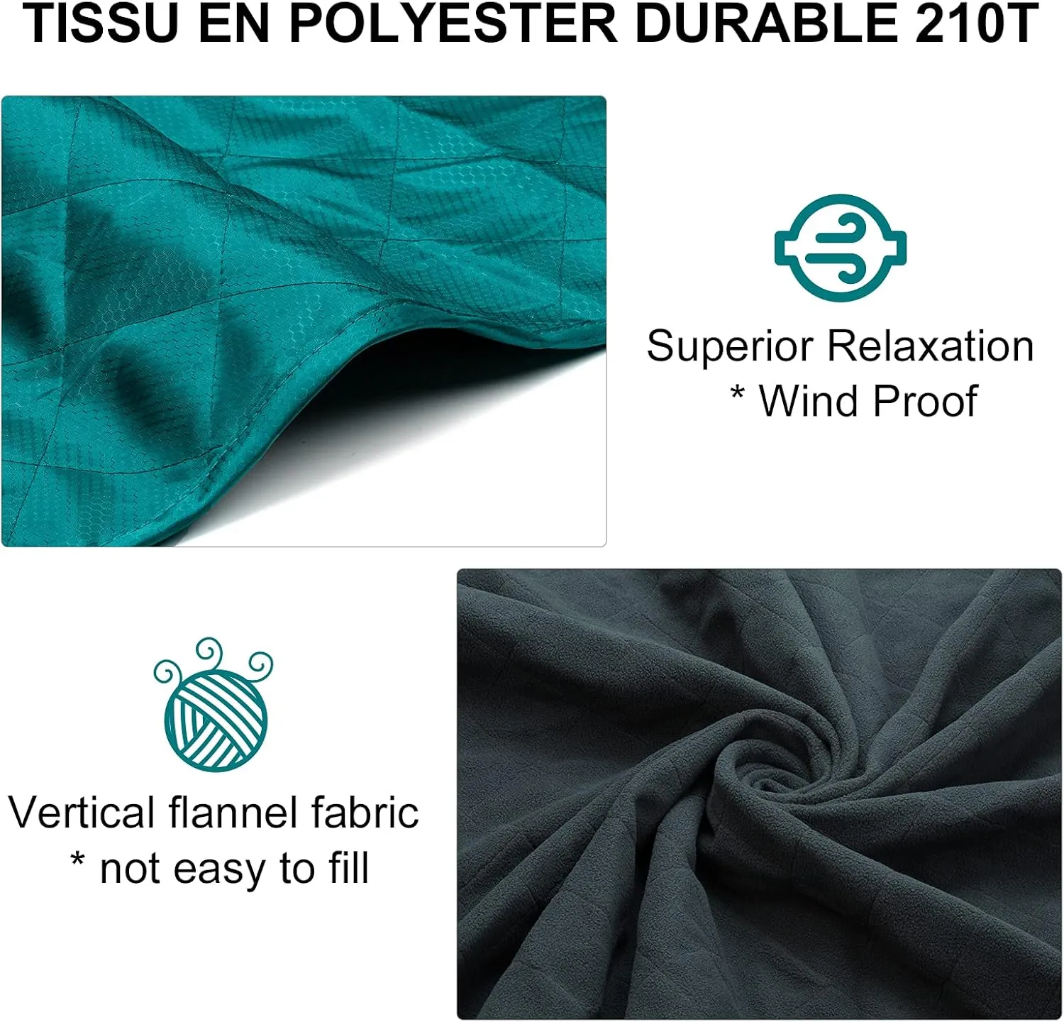 Forceatt Camping Blanket, 79" X 57" Large Outdoor Blanket, Sandproof, Waterproof for Outdoor Festivals, Beaches, Picnics, Stadium，Camping, Parks, Hiking, Travel, Family Suitable for 4 Seasons.