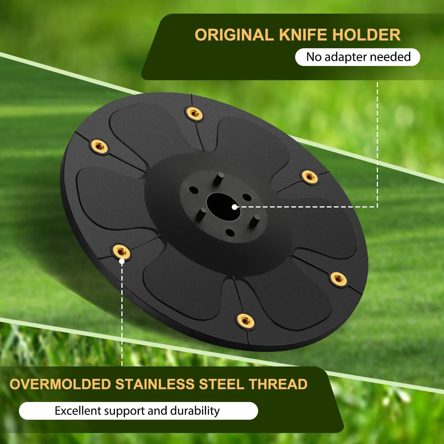 FourShow [Upgrade] 6-Blade Disc Compatible with Segway Navimow Robotic Lawnmower i105N, i108N & i110N,with 6Pcs Blades