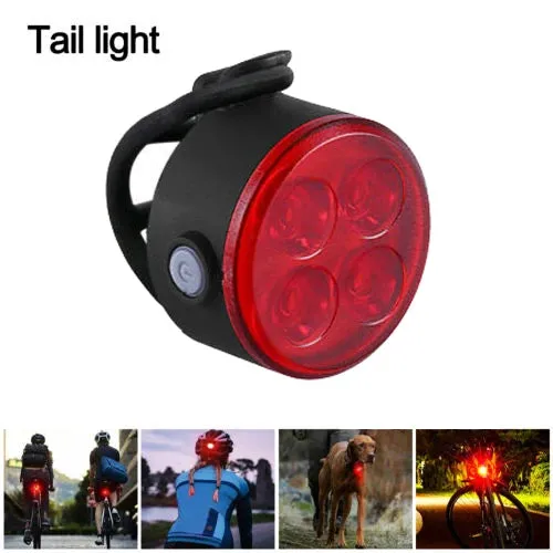 Front and Rear LED Bicycle Lights - Versatile Cycling Flashlight and Taillight Lantern for Enhanced Safety