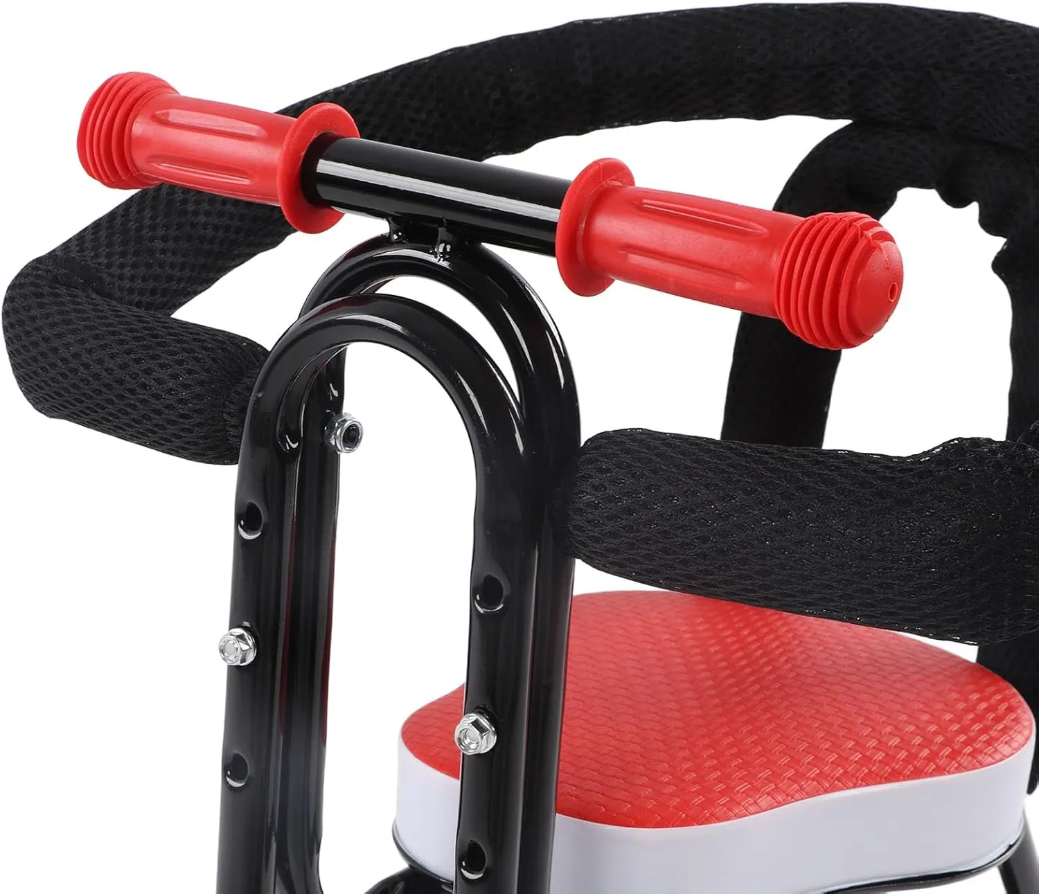Front Mounted Bike Child Front Toddler Bike Seat Adjust Pedal Height Sturdy Iron Mountain Bike Safety Seat for Kids