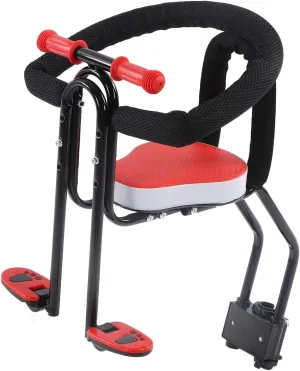 Front Mounted Bike Child Front Toddler Bike Seat Adjust Pedal Height Sturdy Iron Mountain Bike Safety Seat for Kids