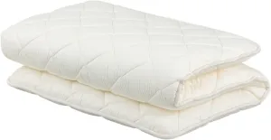 FULI Japanese Futon Mattress, Japanese Floor Mattress, Floor Bed, Tatami Foldable Bed, Roll Up Sleeping Pad, Shikibuton, Made in Japan (White, Twin)