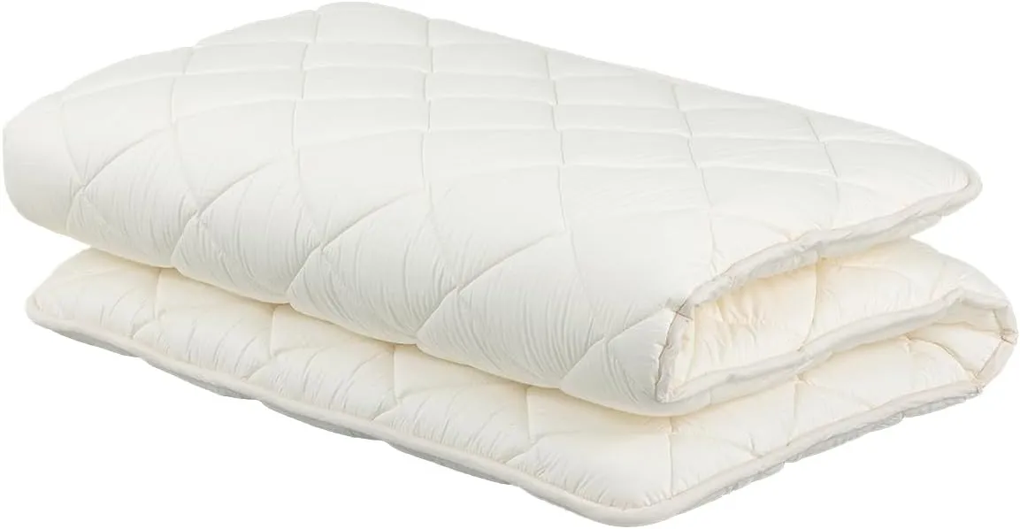 FULI Japanese Futon Mattress, Japanese Floor Mattress, Floor Bed, Tatami Foldable Bed, Roll Up Sleeping Pad, Shikibuton, Made in Japan (White, Twin)