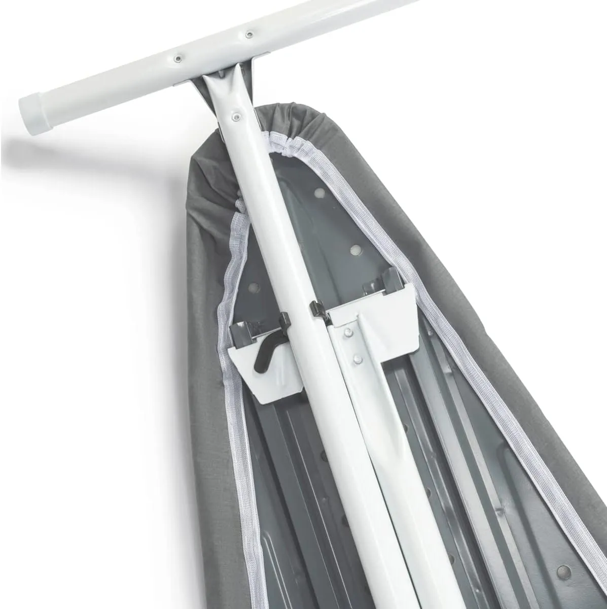 Full Size Ironing Board with Cover & Pad – Made in USA by Seymour Home Products Adjustable Steel T-Legs, 35" High Perforated Top for Steam Durable Iron Board for Home, Laundry Room (Grey)