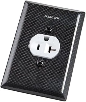 Furutech 103 S 1-Gang Outlet-Cover-Plate with Carbon-Fiber Finish