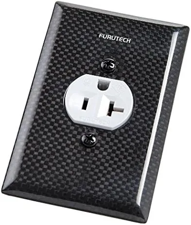 Furutech 103 S 1-Gang Outlet-Cover-Plate with Carbon-Fiber Finish