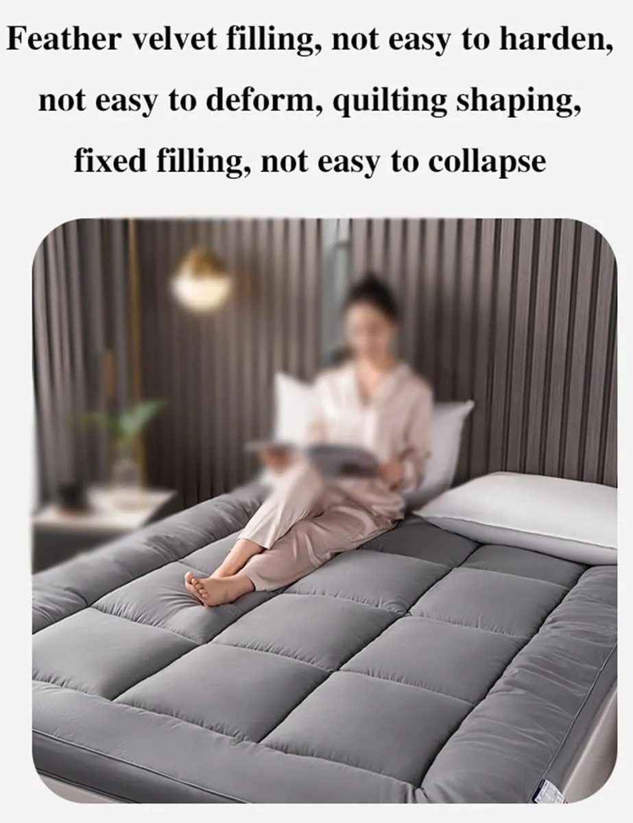 Futon Mattress Traditional Japanese Floor Mat Foldable Roll Up Sleeping Pad Camping Mattresses Easy to Store(White,180 * 200cm)