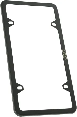 Genuine Audi ZAW071801C Slimline License Plate Frame with Audi Ring