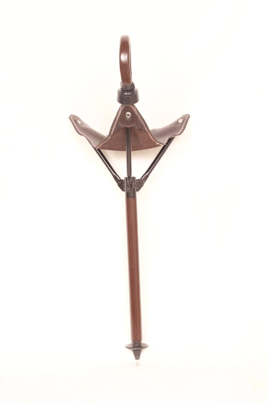 Genuine Leather Camp Stool | Folding Shooting Stick