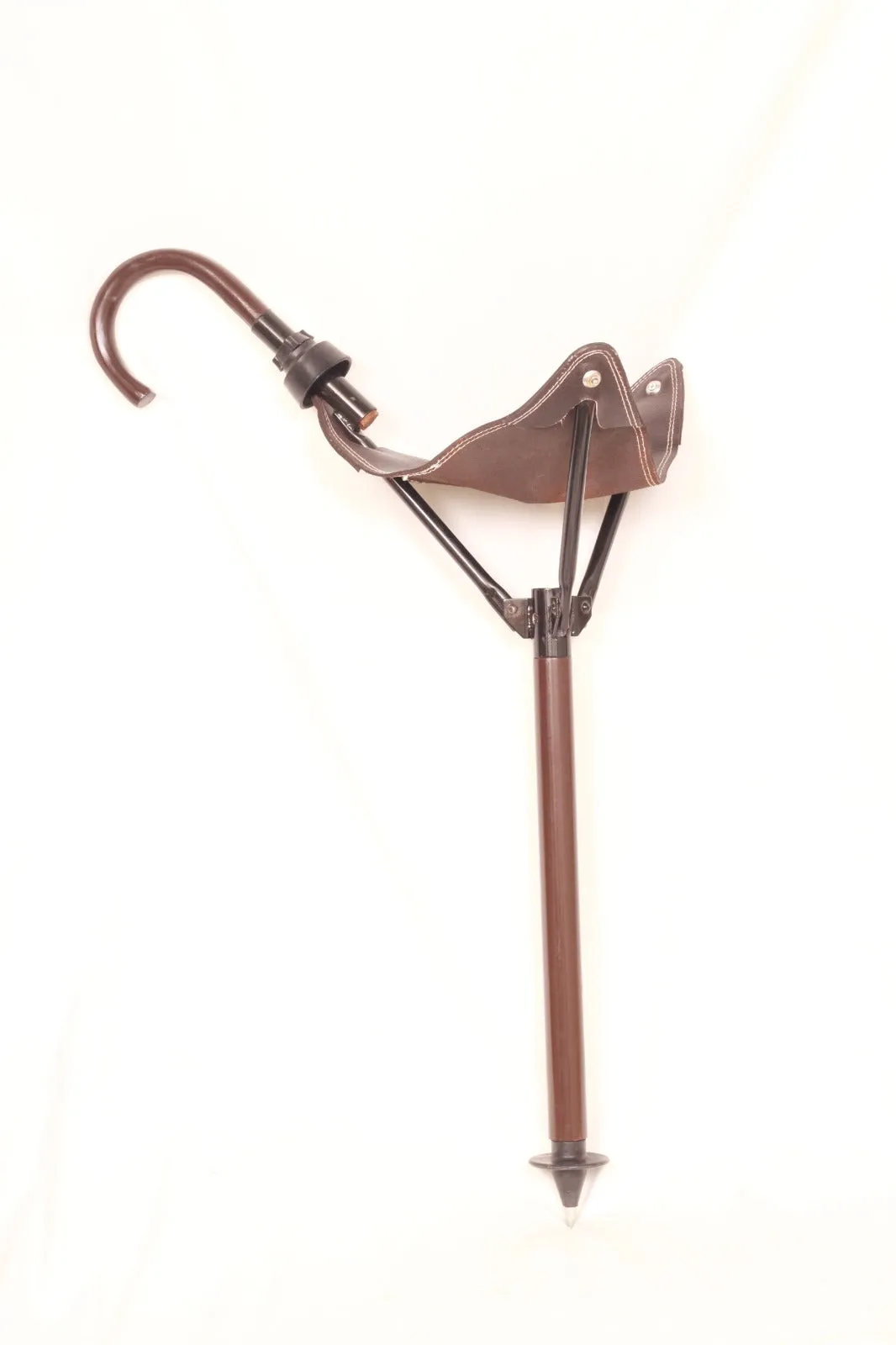 Genuine Leather Camp Stool | Folding Shooting Stick