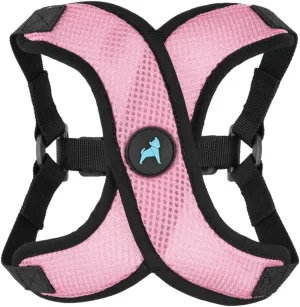 Gooby Comfort X Step in Lite Dog Harness - Choke Free, Escape Free with Light Breathable Mesh - Step in Dog Harness for Small and Medium Dogs - Quick Release Buckle, Metal D-Rings - Pink, Medium