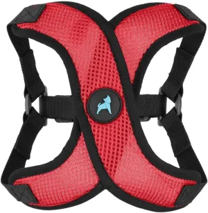 Gooby Comfort X Step in Lite Dog Harness - Choke Free, Escape Free with Light Breathable Mesh - Step in Dog Harness for Small and Medium Dogs - Quick Release Buckle, Metal D-Rings - Red, Large