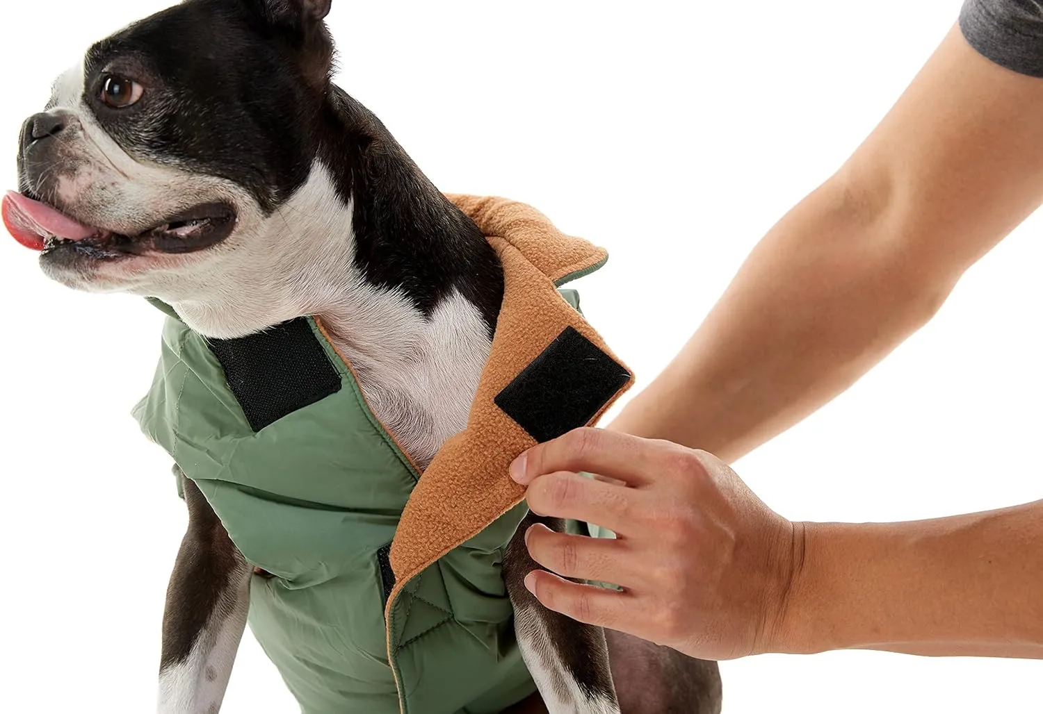 Gooby - Sports Vest, Fleece Lined Small Dog Cold Weather Jacket Coat Sweater with Reflective Lining, Purple, Small