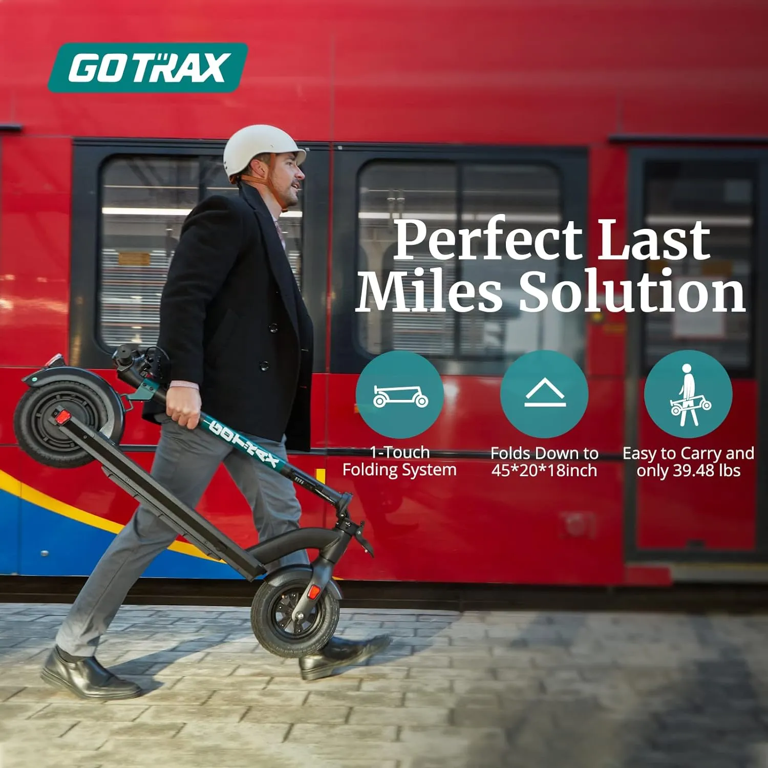 Gotrax G4 Series Electric Scooter for Adults, 500-650W Motor 10"/11" Shock Absorbing Tires, Max 25-45 Miles Long Range 20-38MPH Top Speed, with Electric Code Lock Foldable Commuting Electric Scooter