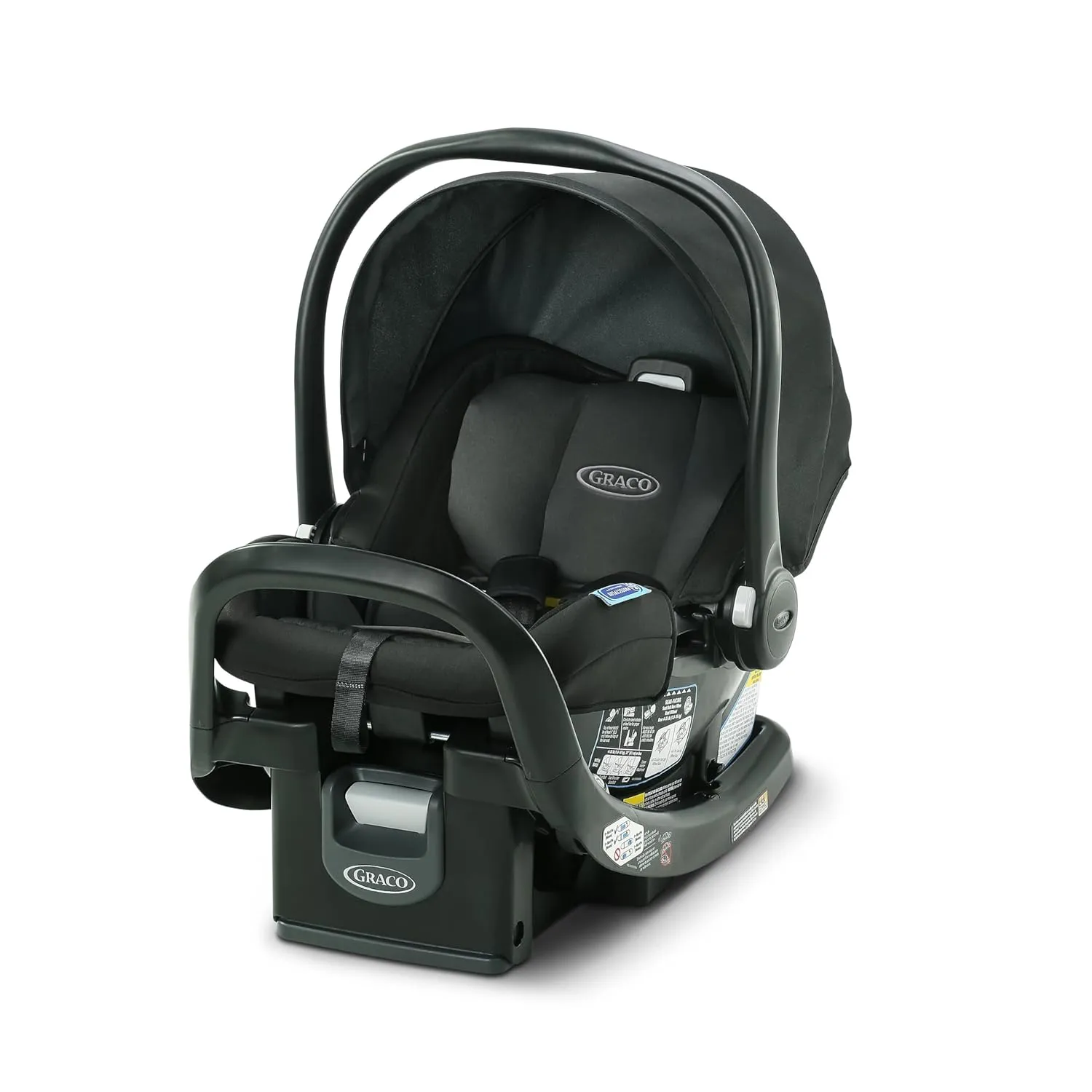 Graco SnugRide SnugFit Infant Car Seat with Simply Safe Adjust Harness System, Baby Car Seat with Anti Rebound Bar, Gotham