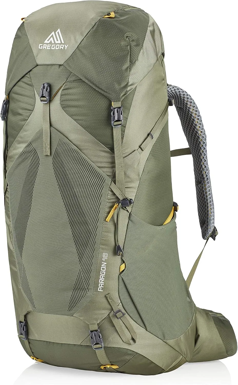 Gregory Paragon 48L Unisex Lightweight Backpacking Pack, Breathable Backpanel, Raincover Included, Water Bladder Sleeve (Reservoir not Included), Medium/Large, Burnt Olive