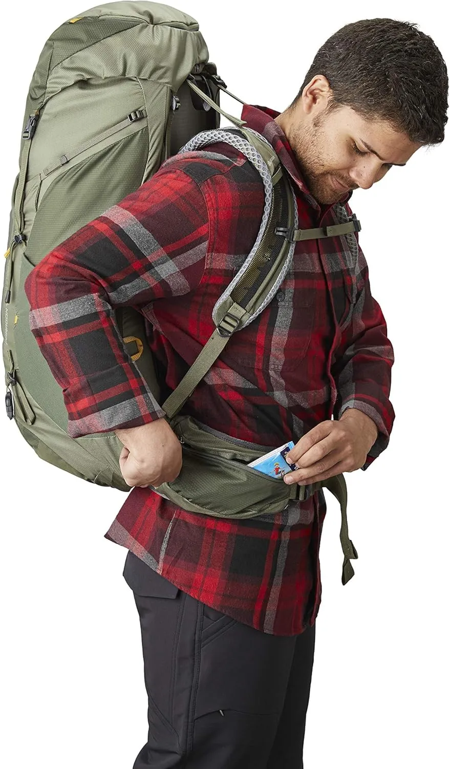Gregory Paragon 48L Unisex Lightweight Backpacking Pack, Breathable Backpanel, Raincover Included, Water Bladder Sleeve (Reservoir not Included), Medium/Large, Burnt Olive