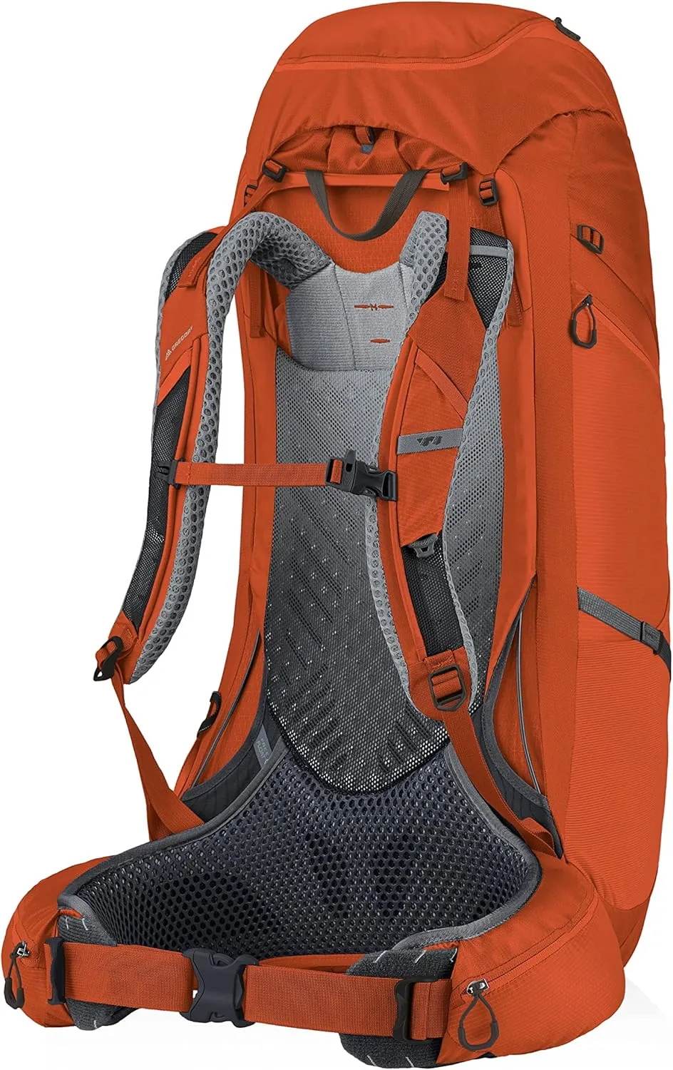 Gregory Paragon 68L Unisex Lightweight Backpacking Pack, Breathable Backpanel, Raincover Included, Water Bladder Sleeve (Reservoir not Included), Medium/Large, Ferrous Orange