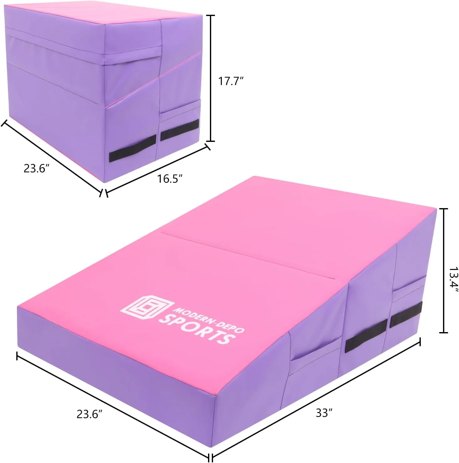 Gymnastics Wedge Mats Folding for Home Use | Incline Mat Cheese Wedge With Waterproof PVC Cover, EPE Foam for Exercise, Tumbling, Yoga, Pilates
