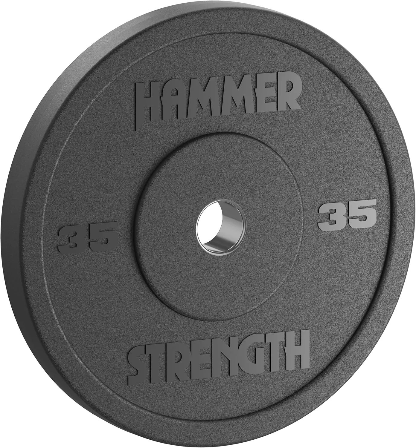 Hammer Strength 35Lb Black Standard Rubber Bumper Plate