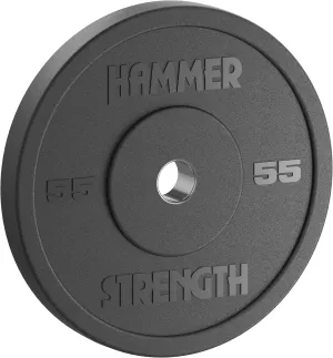 Hammer Strength 55Lb Black Standard Rubber Bumper Plate