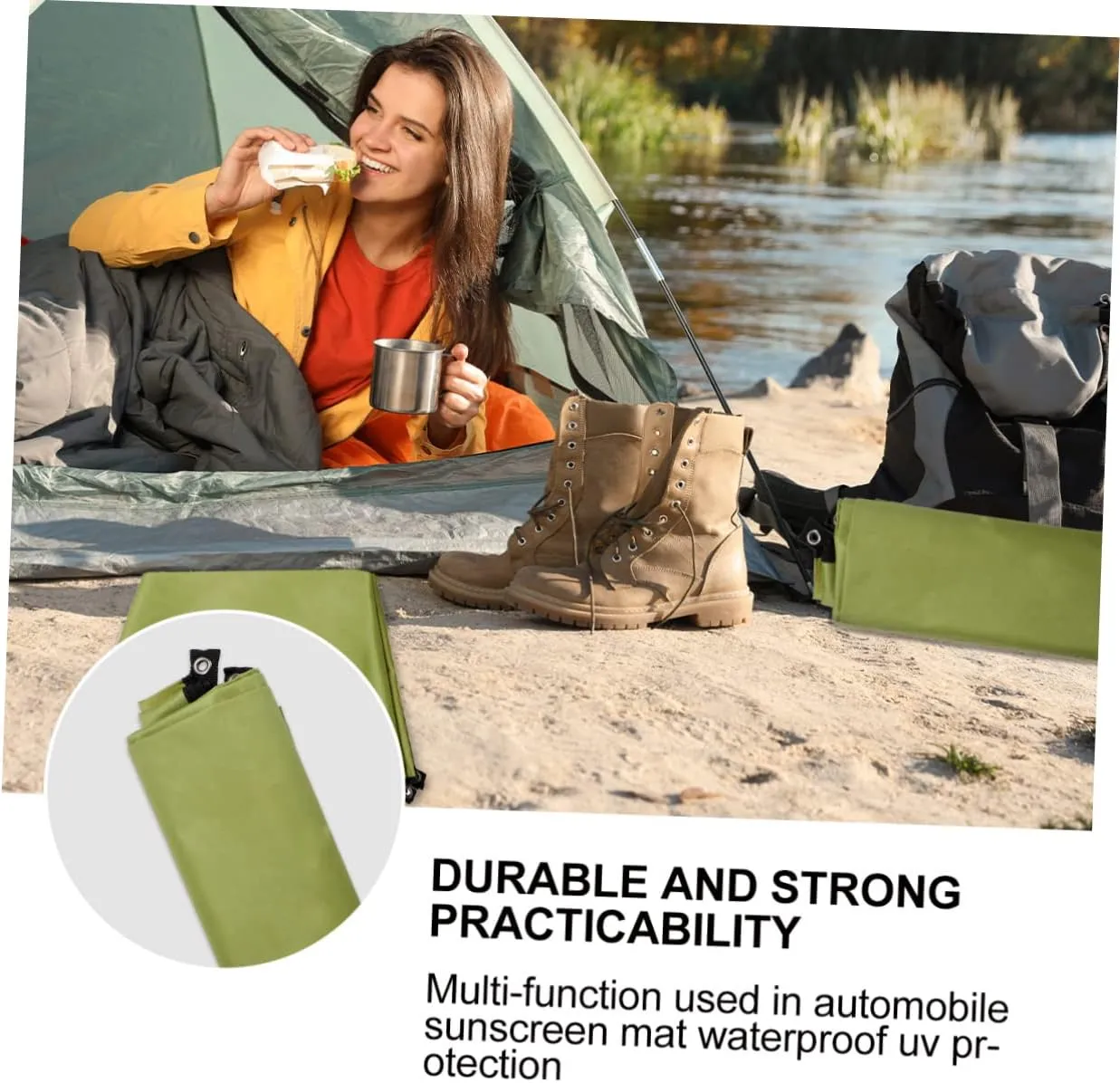 HANABASS Oxford Cloth Mat for Camping Waterproof Tent Pad Portable Outdoor Blanket Beach Mat