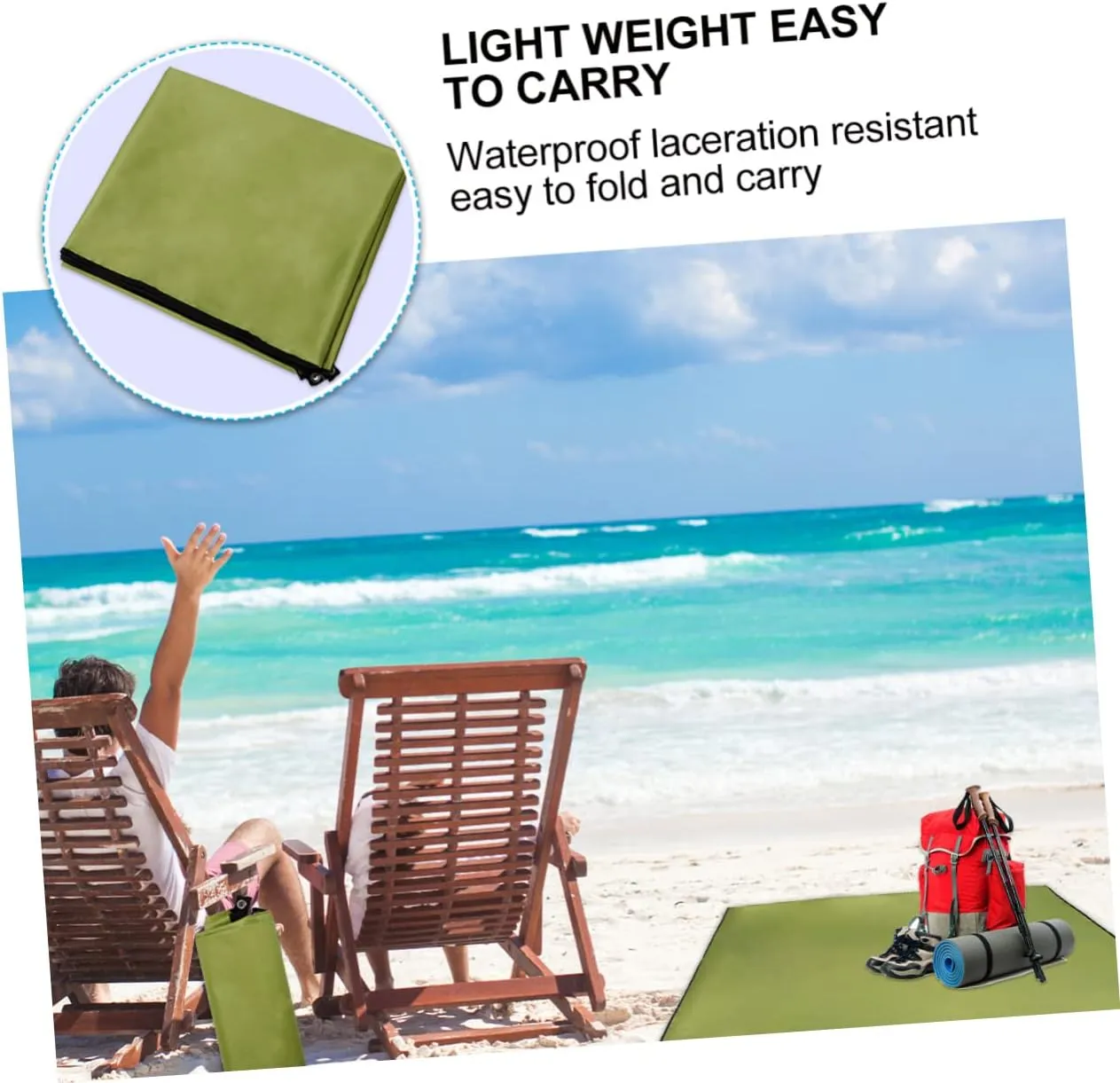 HANABASS Oxford Cloth Mat for Camping Waterproof Tent Pad Portable Outdoor Blanket Beach Mat