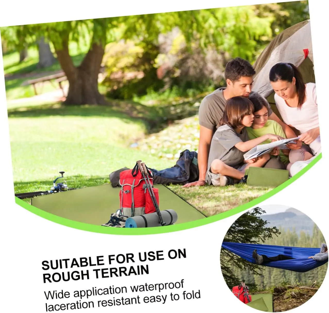 HANABASS Oxford Cloth Mat for Camping Waterproof Tent Pad Portable Outdoor Blanket Beach Mat