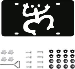 Hangoo Puerto Rico Coqui Stainless Steel License Plate Cover Fream,Tag License Plate -Black for Puerto Rico Car Accessories