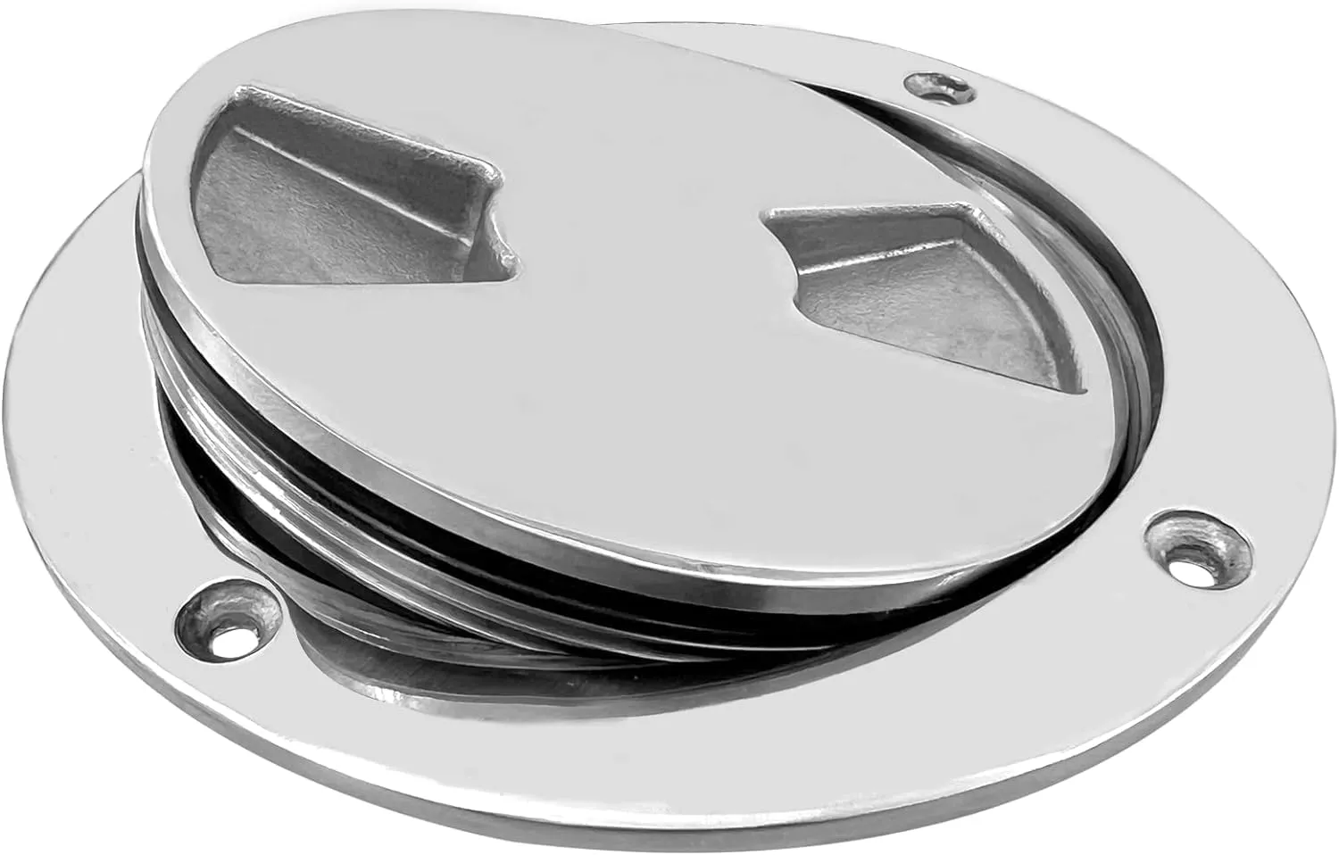 Hatch 316 Stainless Steel Round Non Slip Inspection Hatch Deck Plate with Detachable Cover for Marine Boat Yacht