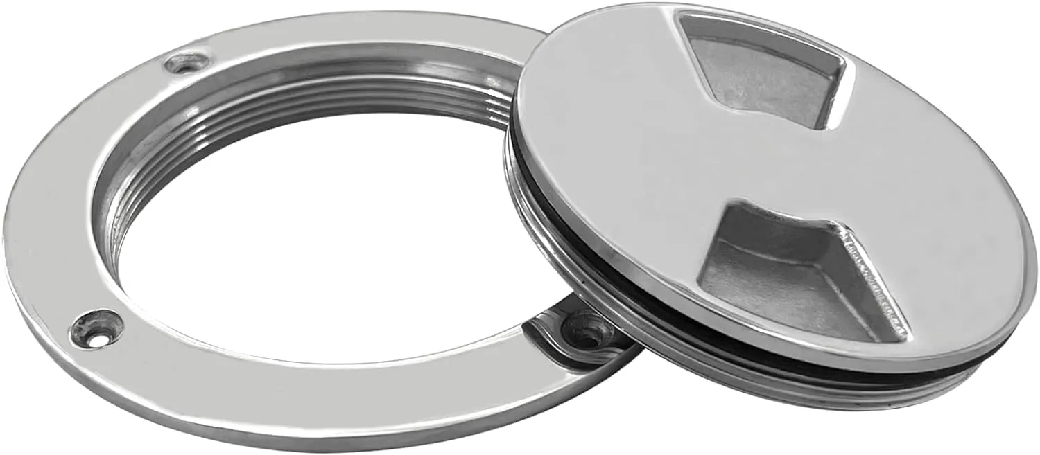 Hatch 316 Stainless Steel Round Non Slip Inspection Hatch Deck Plate with Detachable Cover for Marine Boat Yacht
