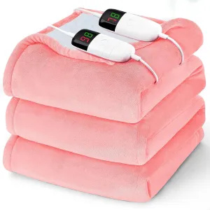Heated Electric Blanket Queen Size - 84" x 90" Heating Blanket with Dual Control, 10 Levels & 8 Hours Auto Off, Super Cozy Soft Sherpa with Fast Heating Overheating Protection