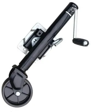 Heavy Duty Marine Swivel Trailer Jack - Boat Trailer Jack With Wheel, Swivel Folding Trailer Support Wheel, 15cm Trailer Wheels, 25cm Lift, 540kg Vertical Load, For Yacht, Caravan, Boat ( Color : Nero