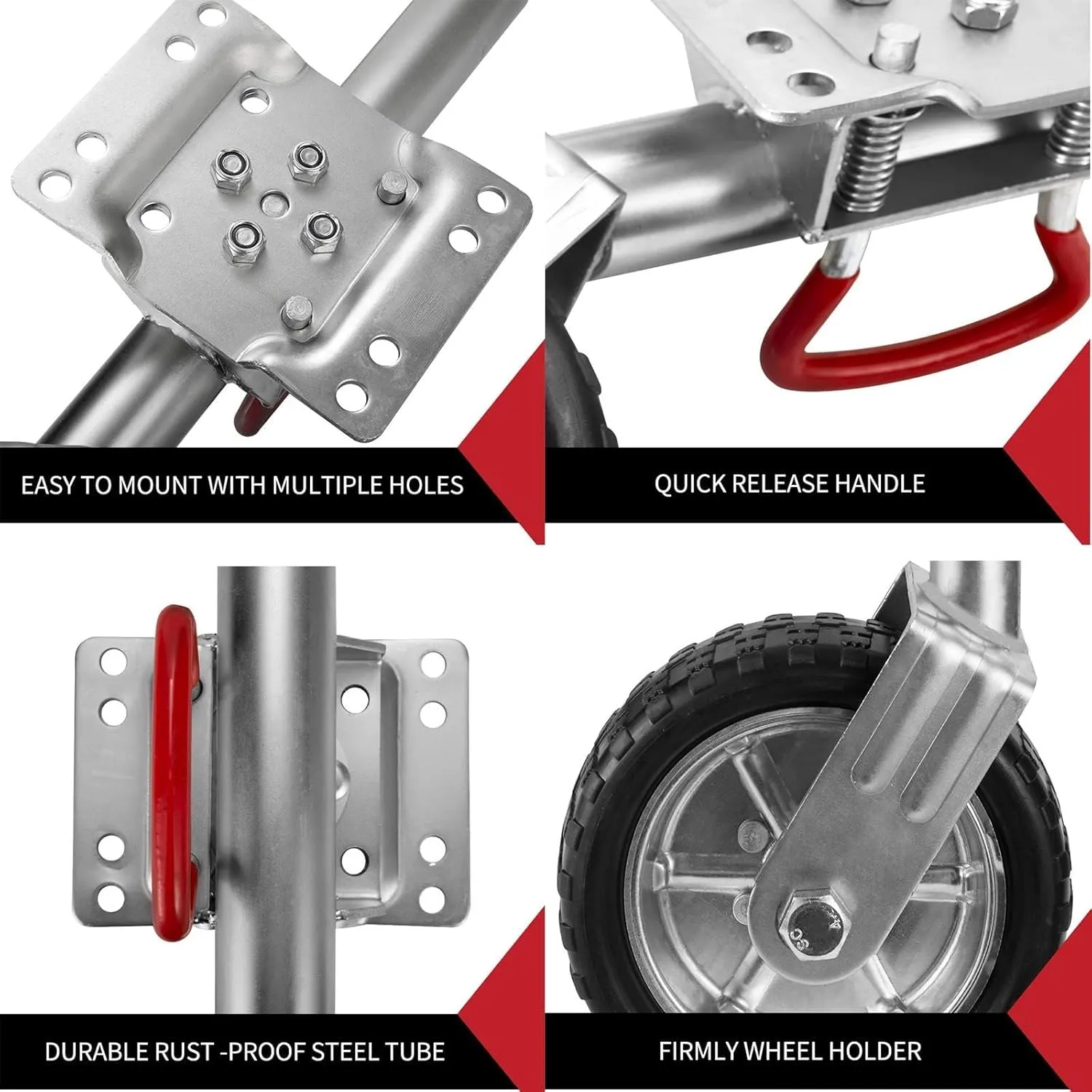 Heavy Duty Marine Swivel Trailer Jack - Heavy Duty Marine Swivel Trailer Jack, Trailer Jack Wheel, Trailer Folding Support, Capacity 680 Kg, for Boat, Camper, Yacht, Caravan (A Color 1000lbs)