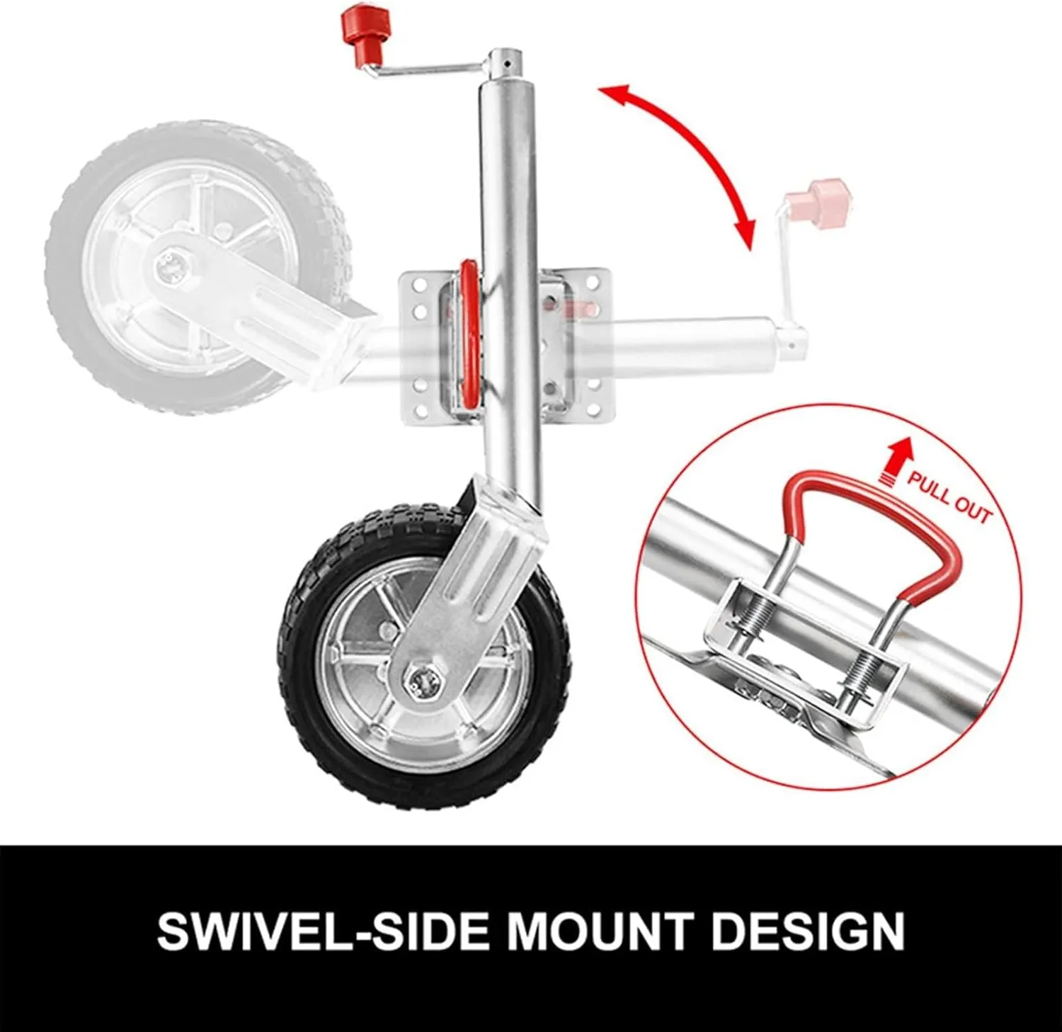 Heavy Duty Marine Swivel Trailer Jack - Heavy Duty Marine Swivel Trailer Jack, Trailer Jack Wheel, Trailer Folding Support, Capacity 680 Kg, for Boat, Camper, Yacht, Caravan (A Color 1000lbs)