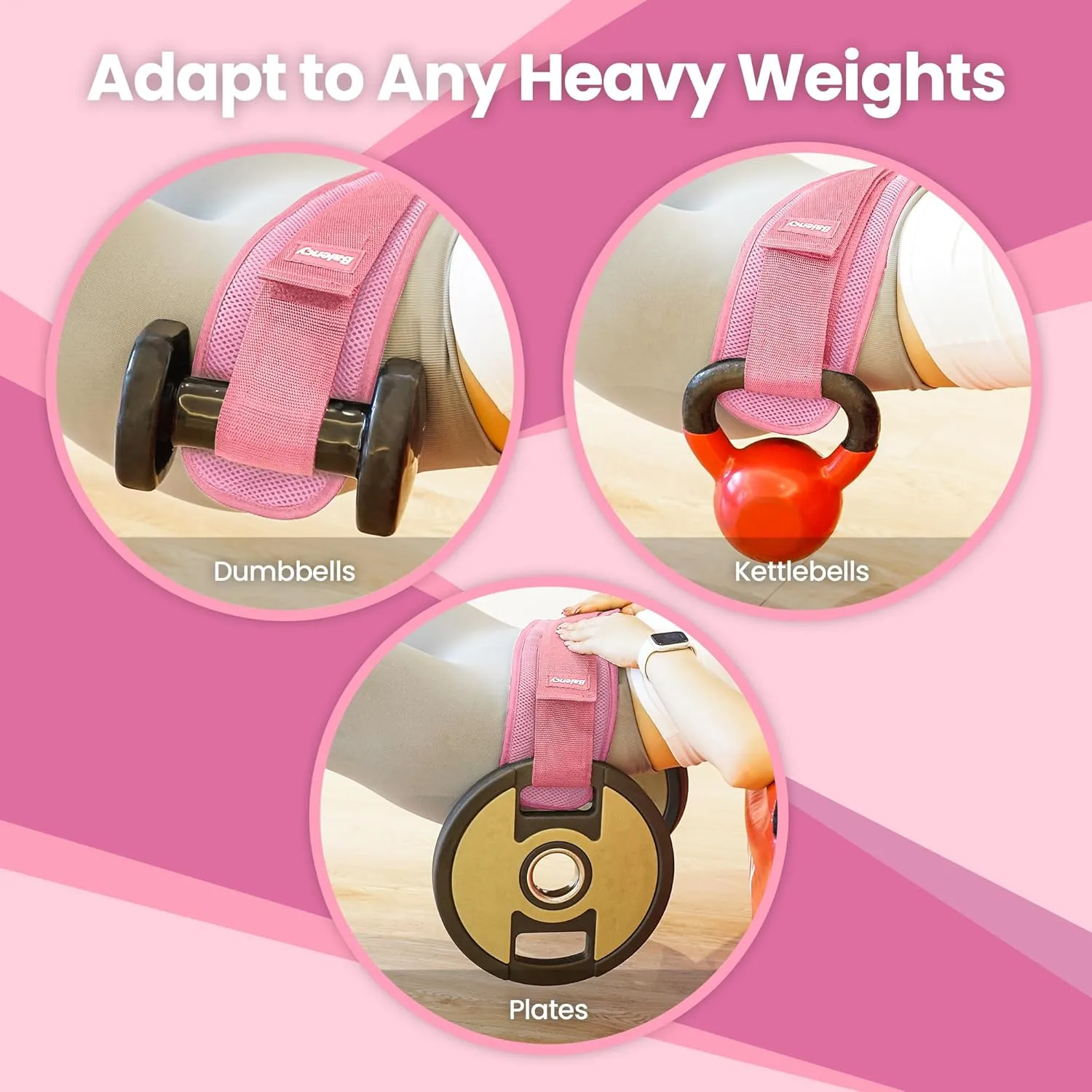 Hip Thrust Belt, Balency Hip Thrust Belt for Dumbbells Heavy, Booty Belt for Hip Thrust, Slip-Resistant Padding Hip Thrust Belt for Gym or Home Workouts, Hip Thrust Band for Dumbbell Kettlebell Plate