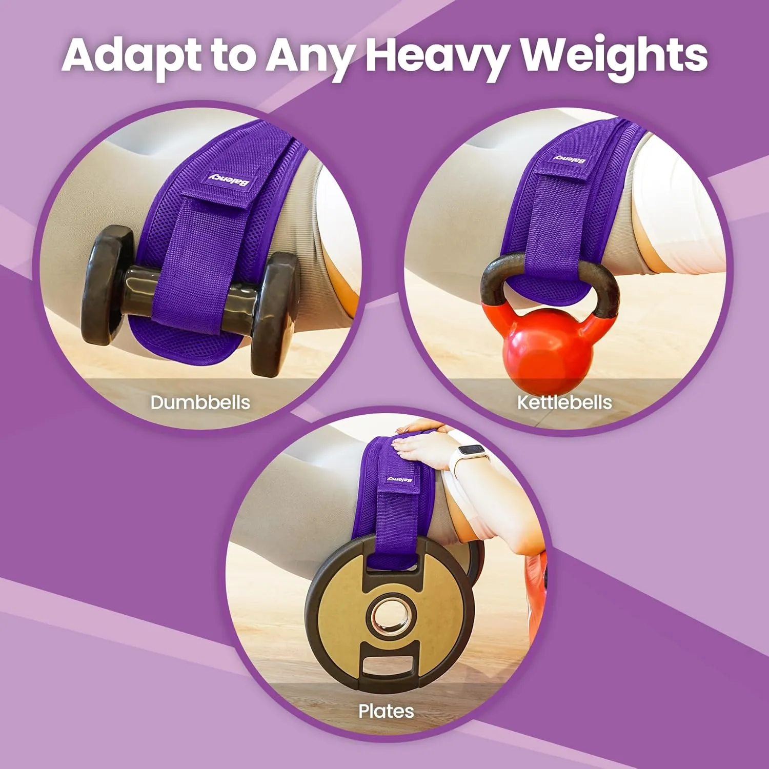 Hip Thrust Belt, Balency Hip Thrust Belt for Dumbbells Heavy, Booty Belt for Hip Thrust, Slip-Resistant Padding Hip Thrust Belt for Gym or Home Workouts, Hip Thrust Band for Dumbbell Kettlebell Plate