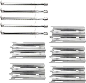Hisencn Repair kit Replacement for Vermont Castings CF9030, CF9030lp, CF9050, CF9080, VM400, VC30, VC500 and Others Gas Grill, Stainless Steel Burner and Heat Plate Tent Sheild 5pack