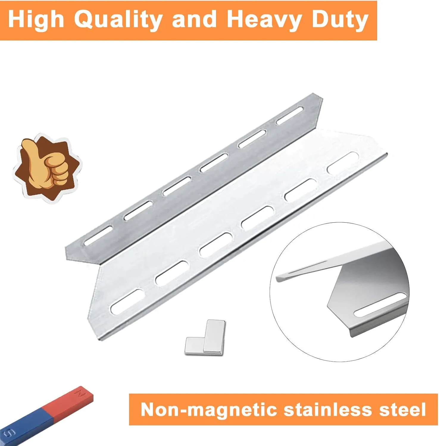 Hisencn Replacement Reapir Kit for Charmglow 720-0234, Nexgrill 720-0033, 720-0234, 720-0289, Kirkland 720-0025 Gas Grill Models, Heat Plate Shield Tent Flame Tamer, Burner Tube and Temp Gauge